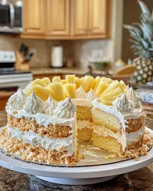 Torta da sogno decadente tropicale ananas e cocco