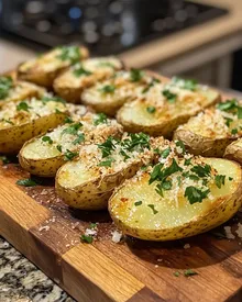 Delizia di Patate Arrostite all'Aglio e Parmigiano