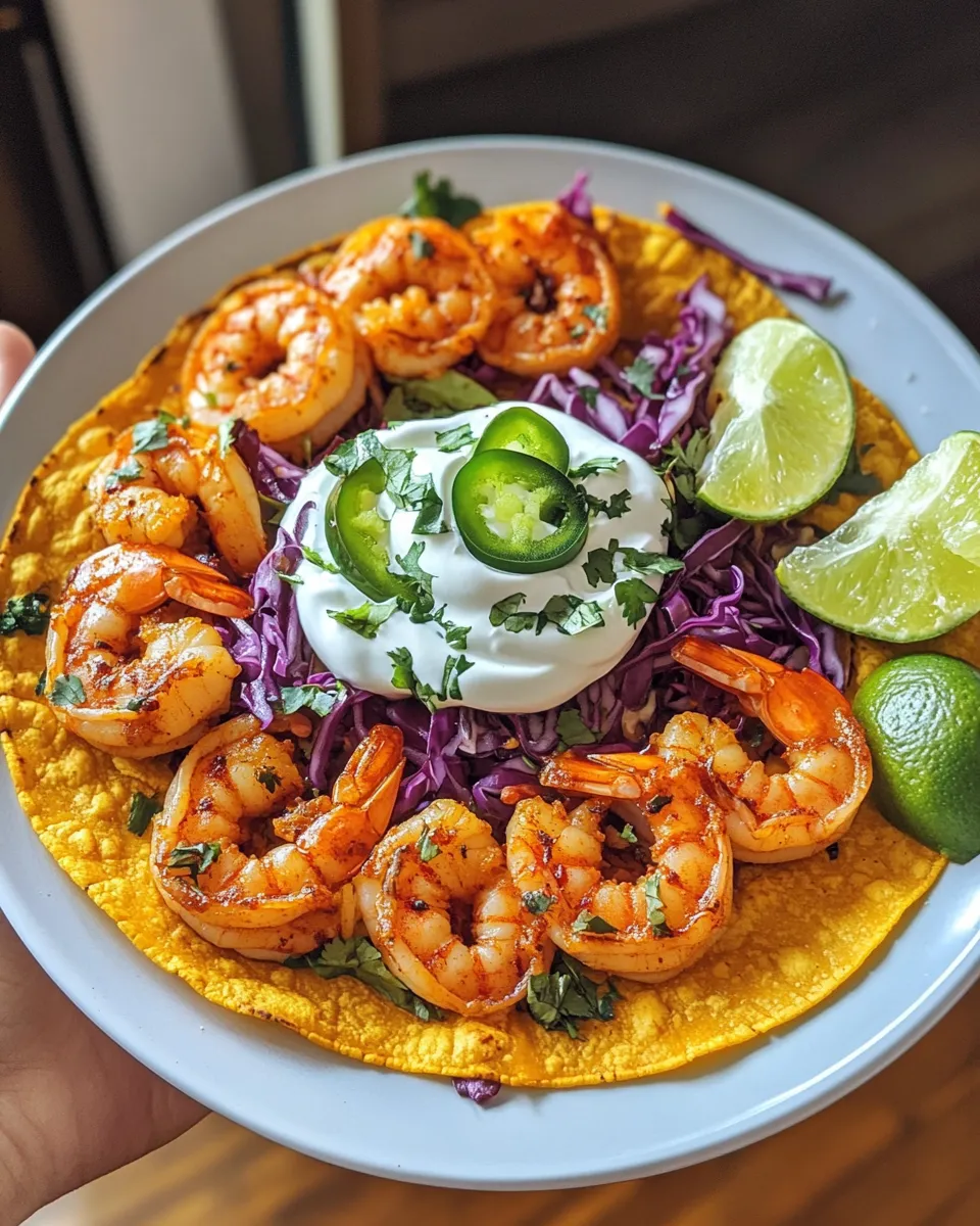 Tacos di gamberi piccanti e deliziosi con Sriracha