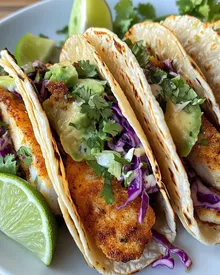 Tacos di pesce croccanti con insalata di cavolo