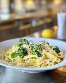 Pasta Alfredo con Broccoli Cremosi