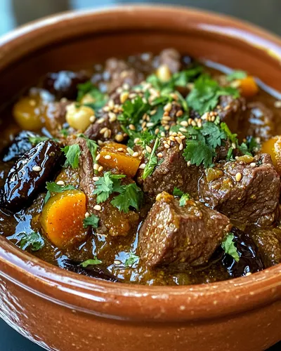 Tagine di Manzo e Prugne: Un Delizioso Piatto Marocchino